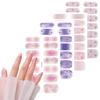 14Pcs Gels Nail Sticker Decals Gels Nail Strips Full Nail Wraps for Nail Art Adhesive Multicolors Nail Strips