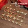 2026 Year of the Horse Luxury Alloy Nail Art: Zodiac Horse Glitter Zirconia Diamond Decorations for Fortunate Nails