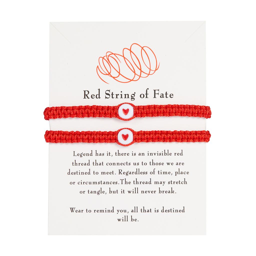 2Pcs 7 Knots Red Black String Bracelet for Woman Men Lucky Amulet Handmade Rope Bracelets Friendship Couple Wristband Jewelry