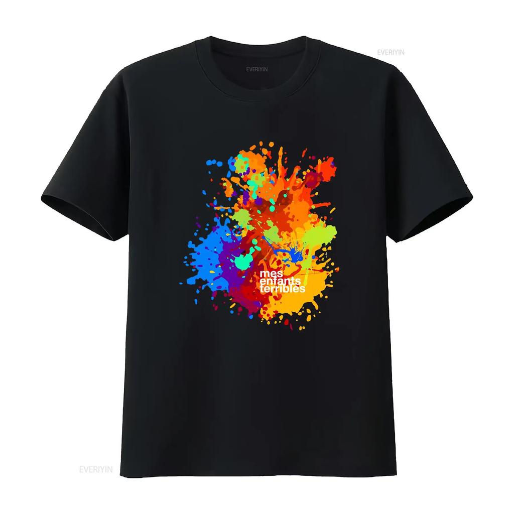 Colorful Splatter Print Mes Enfants Terribles T-Shirt