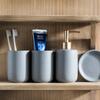 Ensemble simple en céramique pour salle de bain Lavabo Articles de salle de bain Tasse à bain pour la bouche Porte-savon Flacon de désinfectant pour les mains Kit de gobelets à brosse à dents