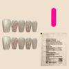 Woman Glossy Fake Nail Cat Eye Glittering Short Square Artificial Nail for Women and Girl Party Activity