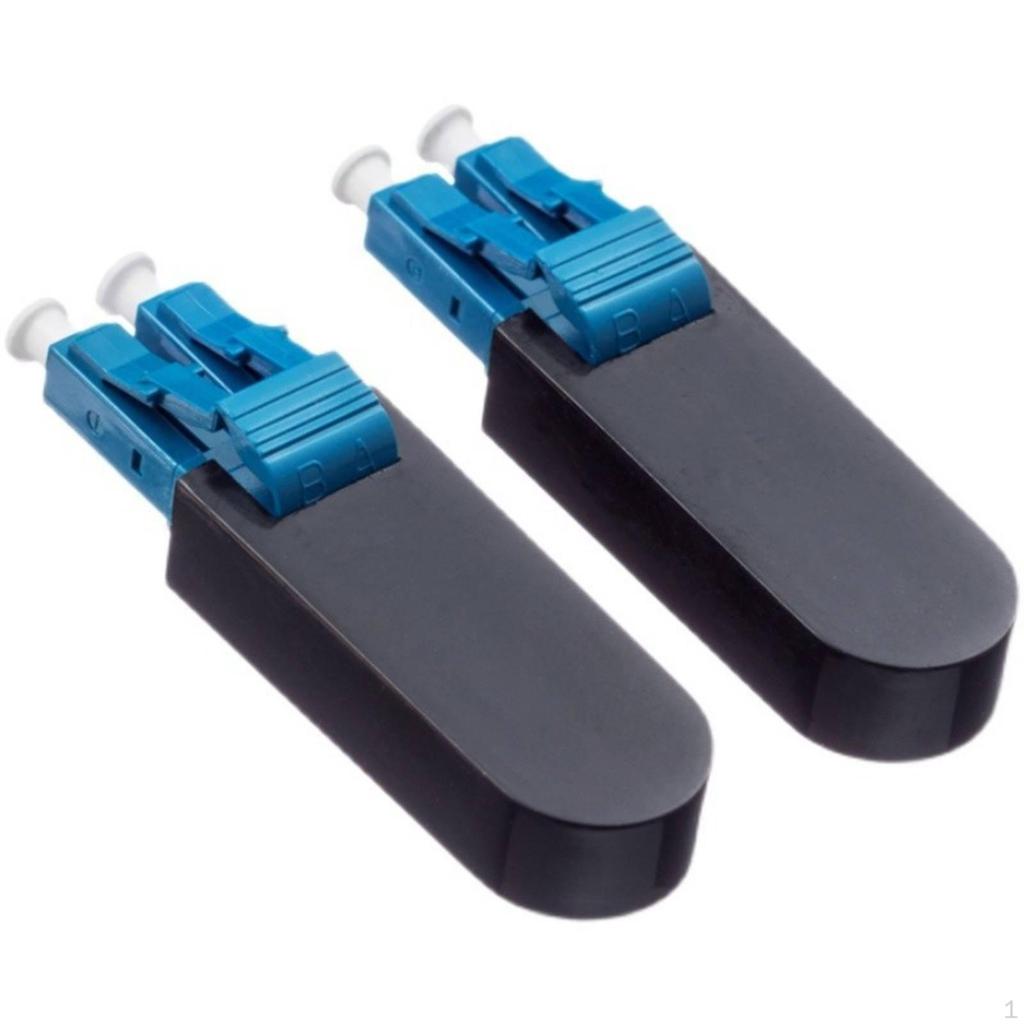 Fiber Optical Loopback Adapter with Dust Protectors Shielded Duplex LC Device Reusable for
