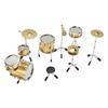 8 Pcs Mini Drum Kit Model Metal Attractive Decorative Vivid Style Dollhouse Instruments Model for