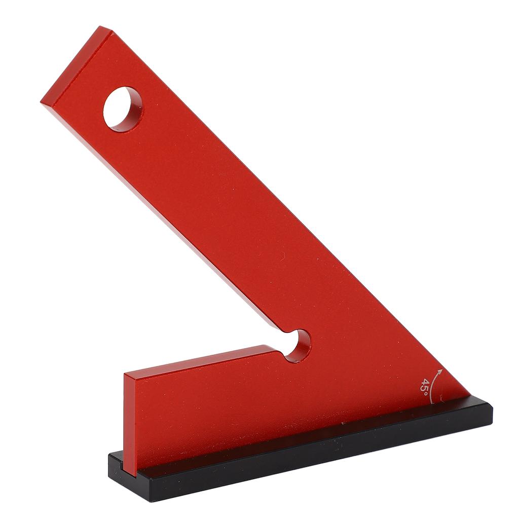 45 Grad Maschinenschlosser Ingenieur Winkel Quadrat Winkelmesser Aluminiumlegierung Messwerkzeug mit Sockel