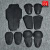Black Full CE Level 2 Motorcycle Armor, Back Pad, Shoulder and Elbow Protection Set for Motorcycle Jacket Replacement