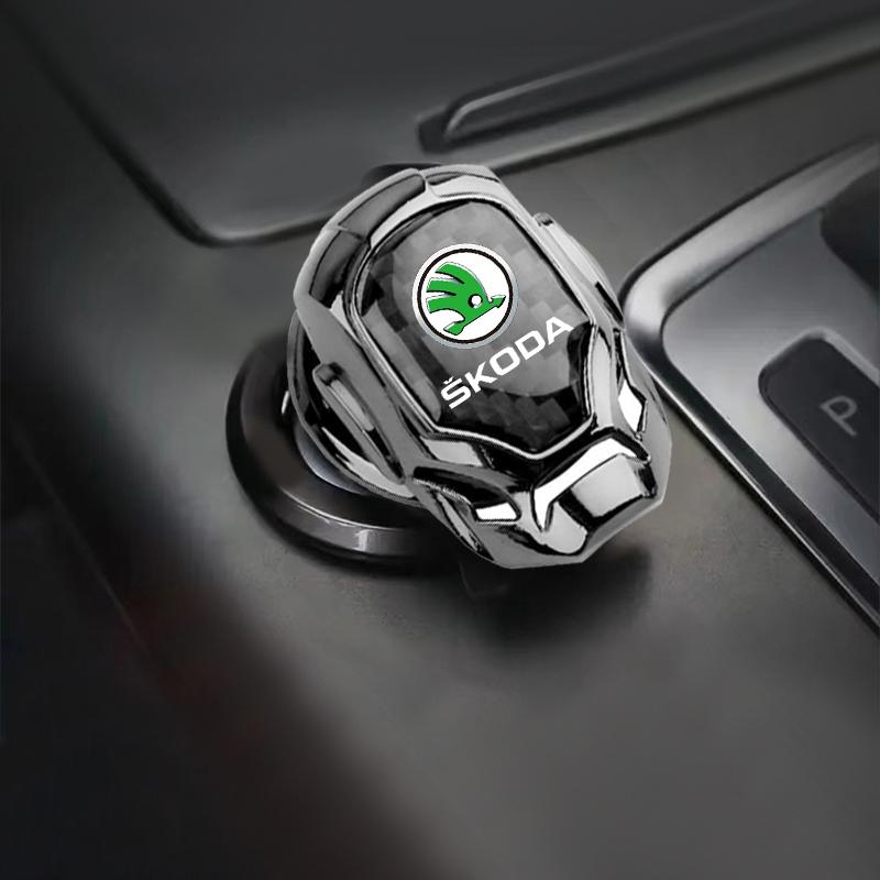 1 stk Bil Ett-klikks Startknapper Beskyttelsesdeksel Dekorasjon For Skoda Octavia Superb Rapid Kodiaq Karoq Fabia Kamiq Roomster Citigo