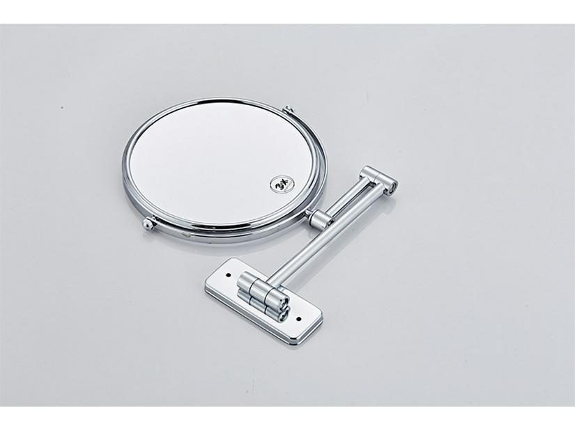 Punch-Free Telescopic Wall-Mounted Makeup Mirror: High-Definition Foldable Bathroom or Hotel Mirror with Comb.