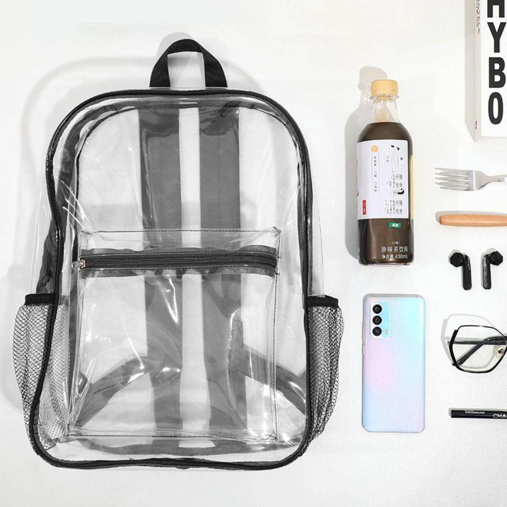 Waterproof Transparent Backpack Visible Pvc Backpack Fashion Clear Backpack  Student