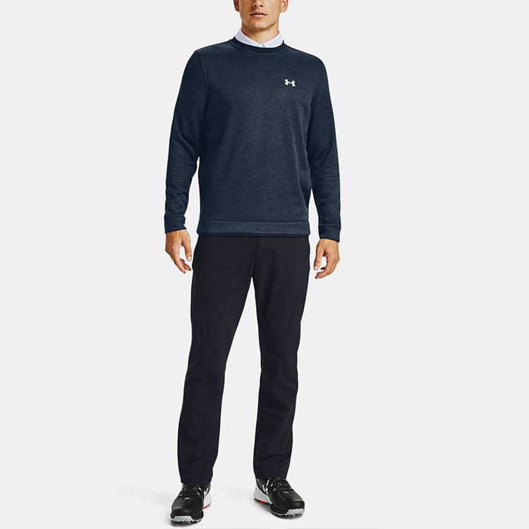Under Armour Sweater Casual Fleece Crewneck Sports Hoodie Men Hoodies Academy-Blue 1360503-408