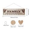 Eid  DIY Decor Wooden Calendar Pendant Family Wedding Birthday Special Days Countdown Reminder Board For Christmas Gifts