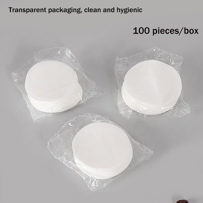 Leeseph Coffee Paper Filter, 100 Pieces Espresso Machine Powder Bowl Filter for 51/53/58mm Puck Screen Coffee Portafilter Basket