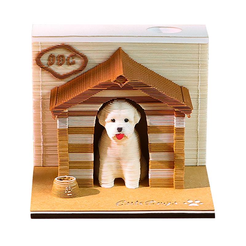 3D Stereoscopic Sticky Note Sculpture 2026 Calendar: Creative Tear-off Convenience Pad and Desktop Ornament