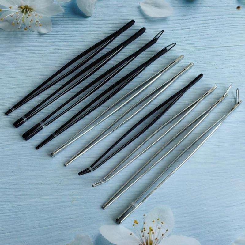 2Pcs Heavy Duty Nonrust Steel Food Tongs Extra Long 30cm Kitchen Utensils For BBQ And Hot Dishes Safe Grip Design
