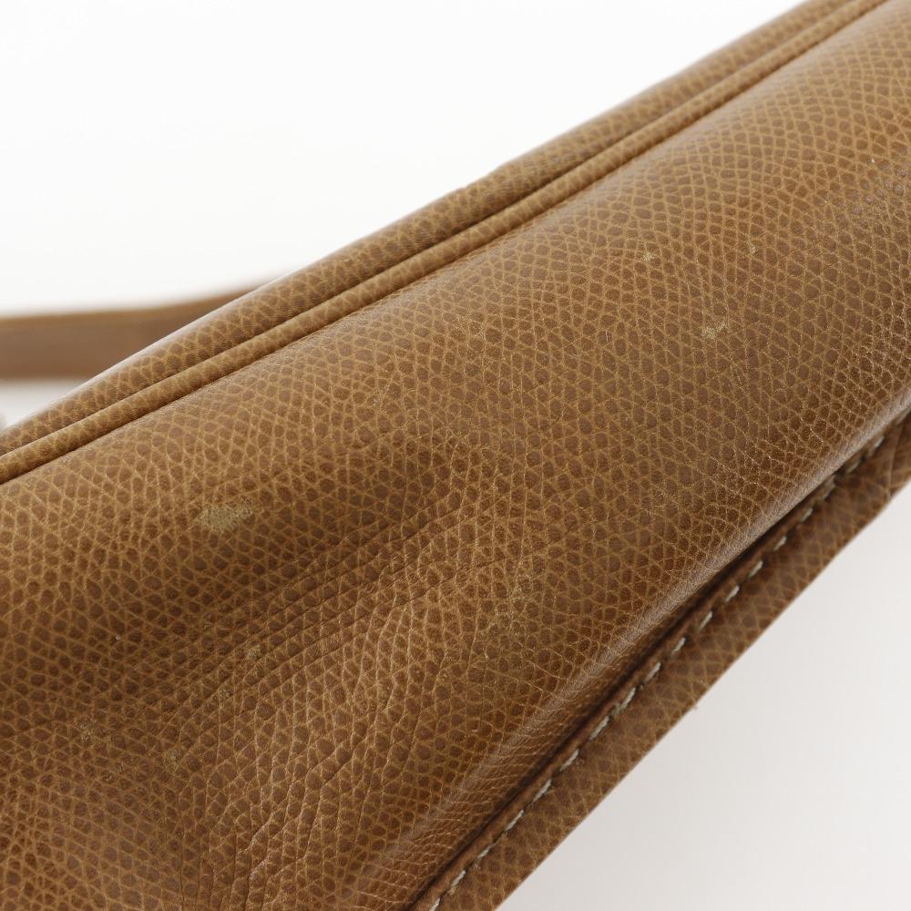 Loewe Anagram Shoulder Bag Brown Calfskin Women Used