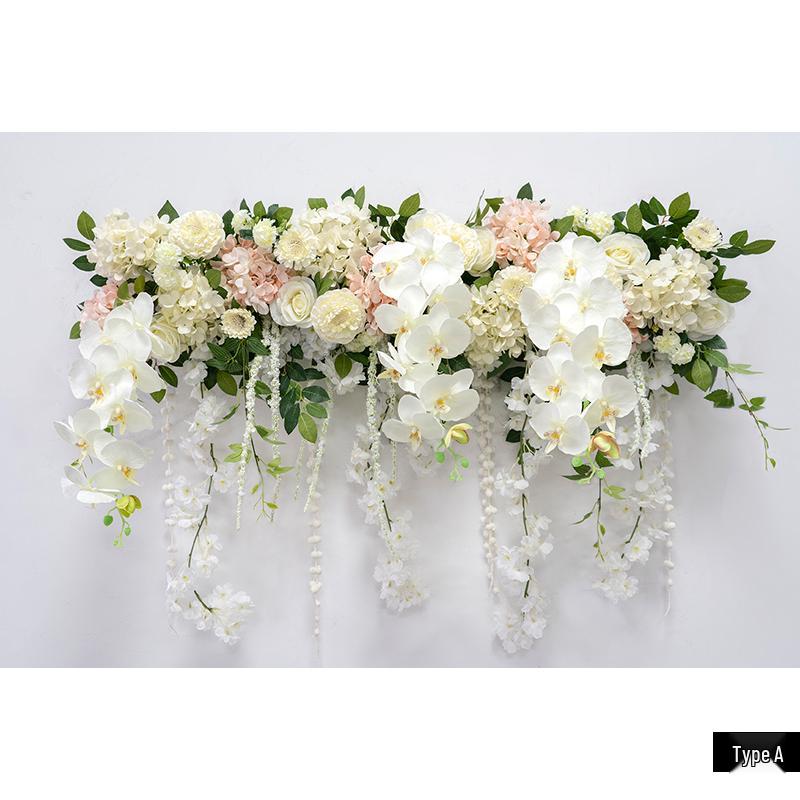 Golden Shower Flower Row Wedding Arch - Outdoor Wall Hanging Decoration