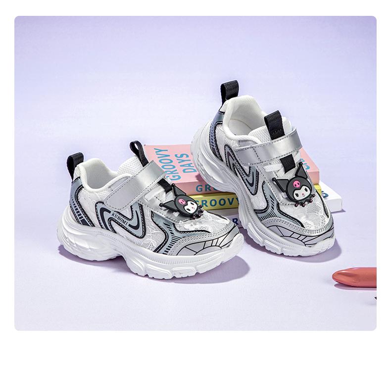Kuromi Children's Shoes, Girls' Stylish Versatile Dad Shoes, 2026 Summer Breathable Soft Soled Sports Shoes