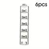 6Pcs/Set Spice Jar Pepper Shaker Box Spice Tower Herb & Spice Tools Transparent Seasoning Cans Kitchen Rack Condiment Bottles