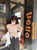 6060 Lace V-Neck Ice Silk Backless Tank Top with Integrated Cup Lingerie