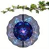 10 Inch Blue Purple Floral Metal Wind Chime 360 Rotating No Electricity Needed for All Seasons Garden Courtyard Home Decor Gift