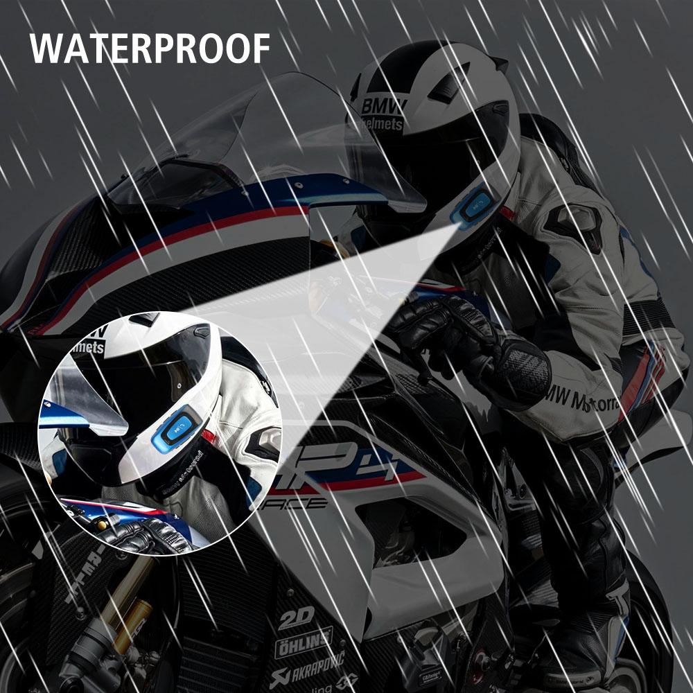 Motorcycle Helmet Headset Noise Reduction Stereo Headset Riders Motorcycle Headset Moto Bluetooth-Compatible 5.0 Waterproof