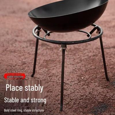 Outdoor Portable Tripod Firewood Cooking Rack