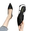 Talons carrés à tempérament 22 été nouvelle boucle talon épais ajouré chaussures simples sandales à bout français