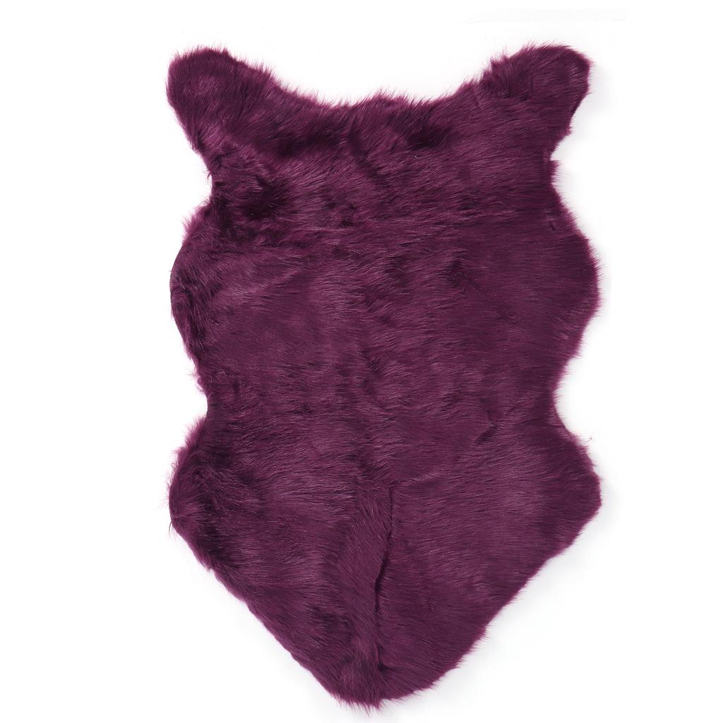 Faux Sheepskin Fur Rug Soft Carpet Area Rug for Bedroom Sofa Floor Living Room DecorPurple