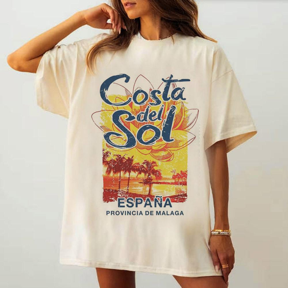 Spain t shirt Women Y2k Grunge Breathable 2000s Trendy Classic tshirt streetwear Pop Culture 80s Y2k Retro Classic