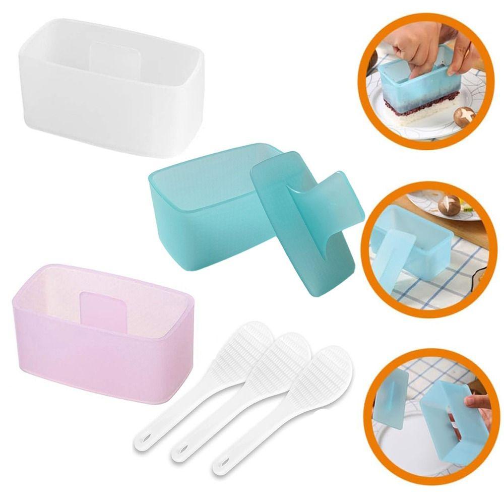 3Pcs Colorful Japanese Cuisine Onigiri Mold DIY Mini Sushi Maker Kit  Kitchen Utensil