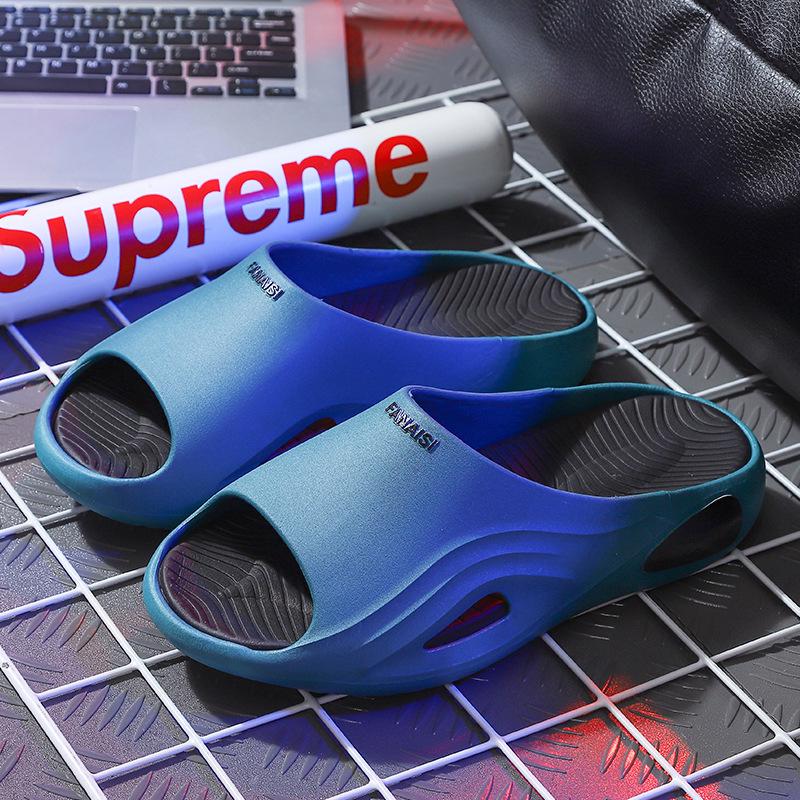 Men's Trendy Non-Slip Indoor/Outdoor Slippers with Thick Sole - Perfect for Summer, Bath, and Home Use