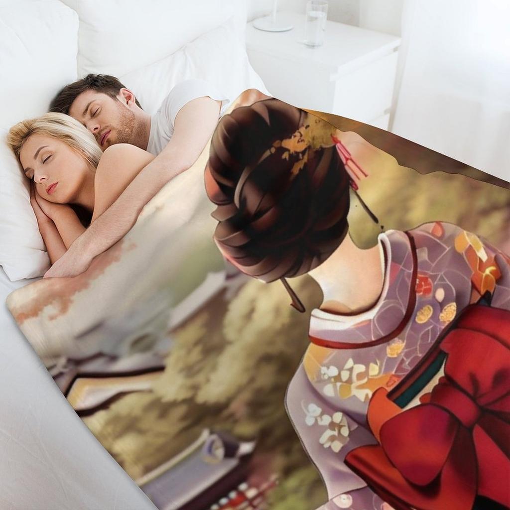 Kimono Japanese Throw Blanket Kid'S Bed Covers Picnic Decorative Sofa Blankets