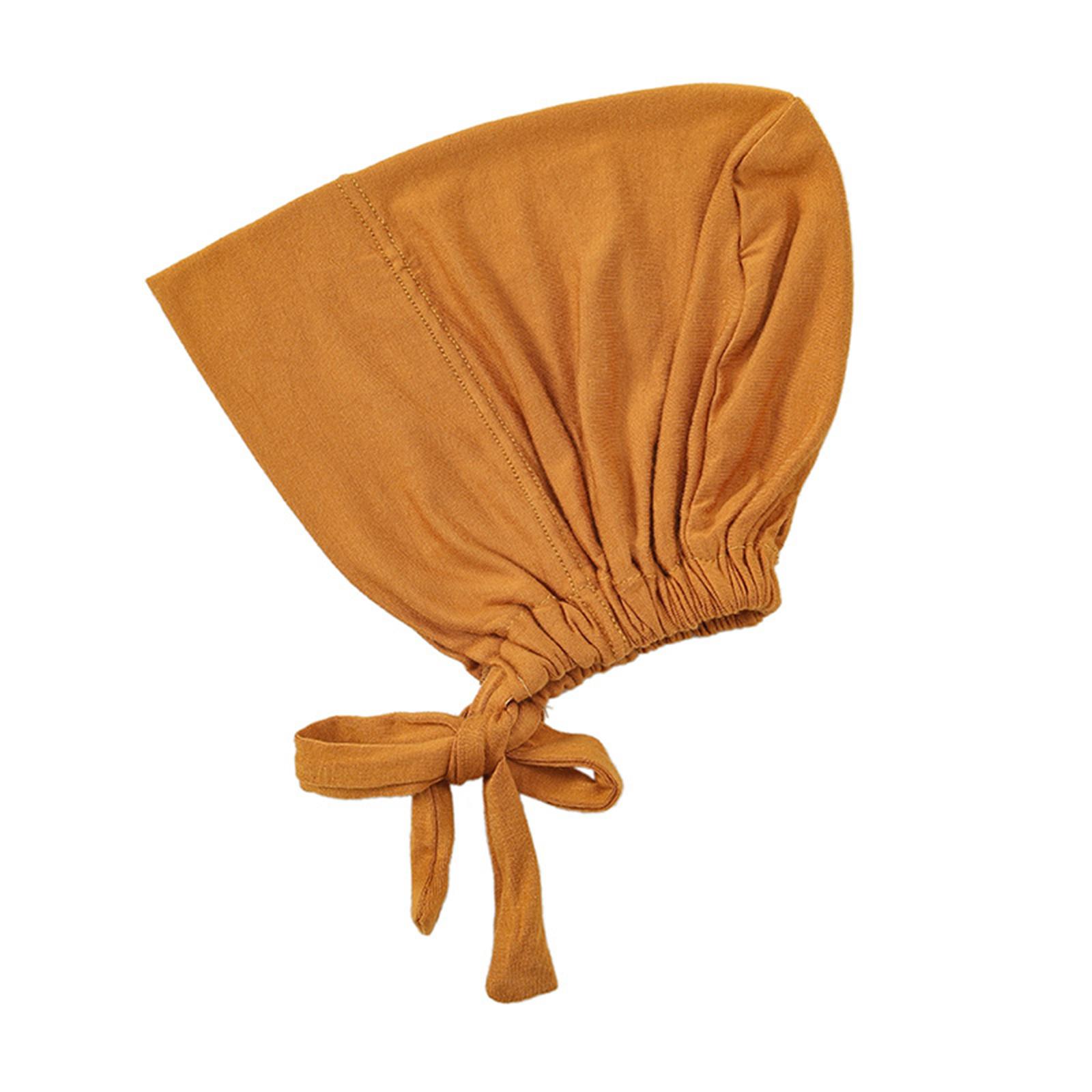 

Модальная эластичная шапка-бини с завязками сзади, мягкая и дышащая шапка-тюрбан, хиджаб, головной платок для исламских женщин, для йоги и повседневной носки 24