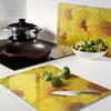 Set of Two Decorative Glass Kitchen Boards Sunflowers 2x40x52 cm