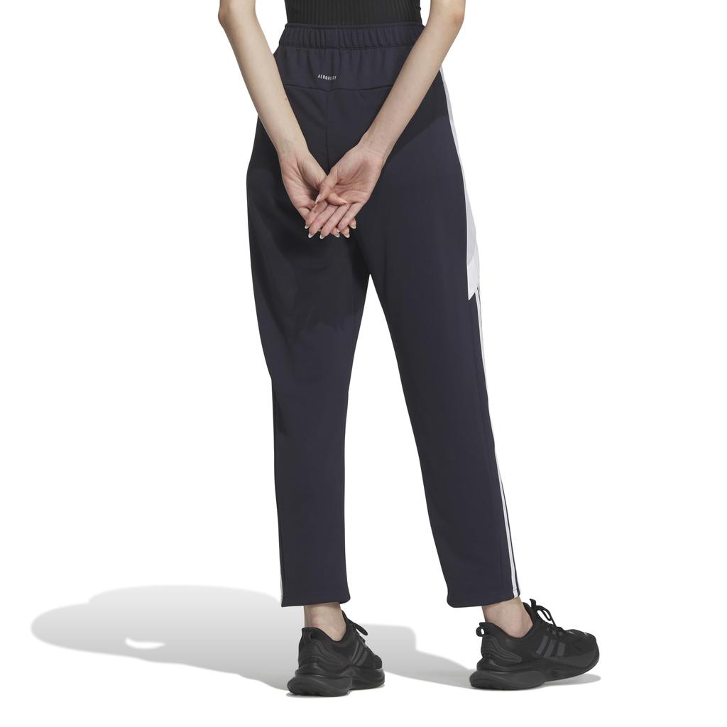Adidas KTX56 Team Track Pants in Legend Dawn Women's Loose-Fit Double-Knit Ink/Silver (JG3412)