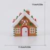 Christmas Gingerbread House Resin Figurine Table Centerpiece Hand Painted Tabletop Decoration for Office Holiday Shops Cafe
