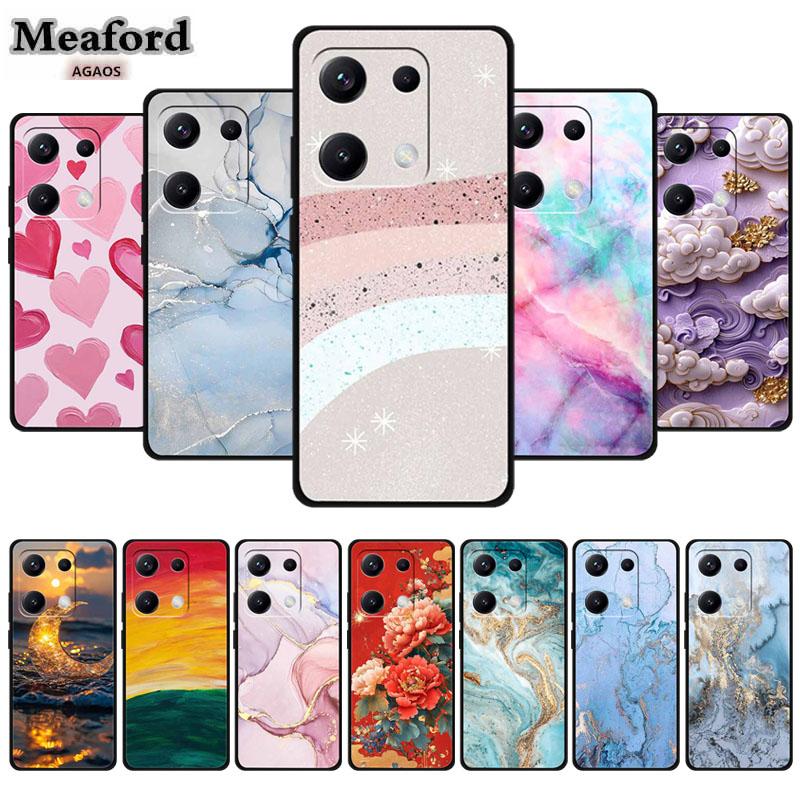For Redmi Note 14S Case Note14S Marble Back Soft Cover Bumper TPU Phone Case For Xiaomi Redmi Note 14 S Silicone Shells Funda