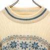 Van Cort 70s 80s Acrylic Vintage Nordic Pattern Long Sleeve Sweater Knit Men's Used