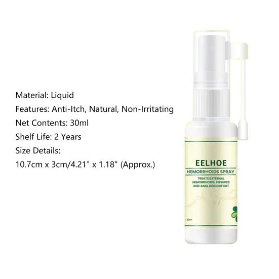Yousheng 30ml Hemorrhoids Spray Effective Anti-Itch Herb Ingredient Agent Relieve Anal Pain Hemorrhoids Spray for Adult