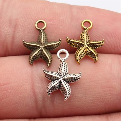 Seestern Muschel Strand Charm Antik Bronze Zinklegierung Schmuckherstellung Zubehör Halsketten Anhänger
