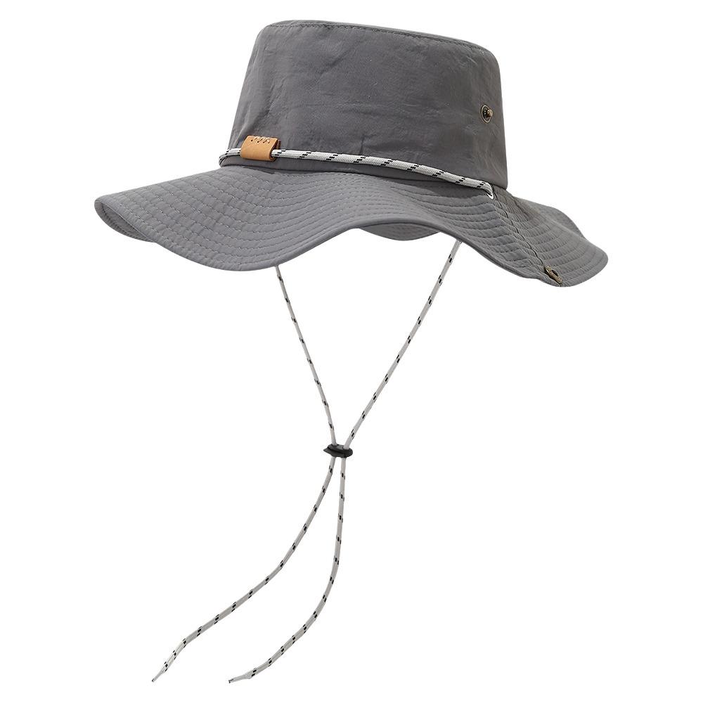 Fashion Rope Chain Men Bucket Hat Uv Protect Waterproof Sun Hat Breathable Sunshade Fishing Cap Summer