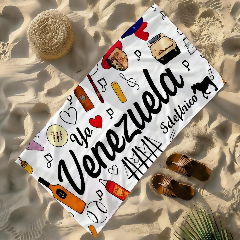 Flag of Venezuela Venezuelan Towel Soft Lightweight Anti-Sand Large Beach Towel Quick-Drying Bath Sports Family