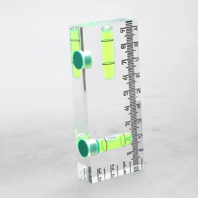 Magnetic Base Pocket Acrylic Check Bubble Level Tool Mini Level Tool Construction Tool with 90°/180° Level Bubbles