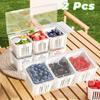 2 Piece Detachable Scallions Preservation Case Drainable Refrigerator Fruit Organizer  Picnic