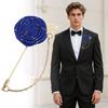 Pin Brooch Zinc Zinc Alloy Leaf Lapel Decoration Cloth Floral Badge Men Corsage Rose Collar Needle