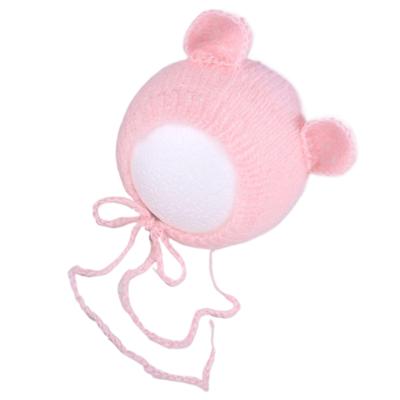Weiche Babymütze mit Bärenohren für Neugeborenen-Foto-Requisiten Elastischer Komfort Baby-Fotografie-Requisiten