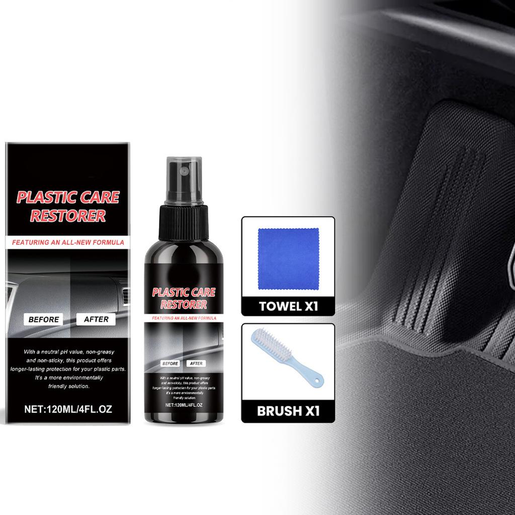 Prostředek pro péči o plasty v automobilu, Čisticí prostředek pro plastové díly interiéru automobilu, Krystalový nátěr, Údržbový nátěr, 120 ml