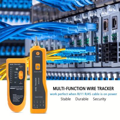 Professional LAN Network Cable Tester, Supports Cat5 Cat6 RJ45 Ethernet Wire And RJ11 Telephone Line Detection Tracking Repair Tool