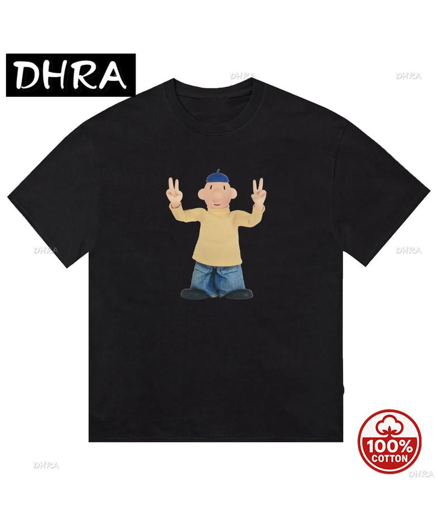 Fashion Trend Short Sleeve Anime Character Printed Pattern Softtshirt Round Neck Unisex Unisexs Casual Street Wear Popular Fashion