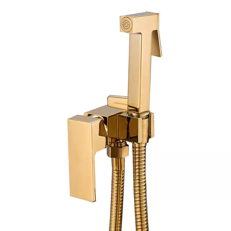 Single Inlet Wall Mount Handheld Bidet Shower Sprayer Tap Set Handheld Sprayer Bidet Sprayer